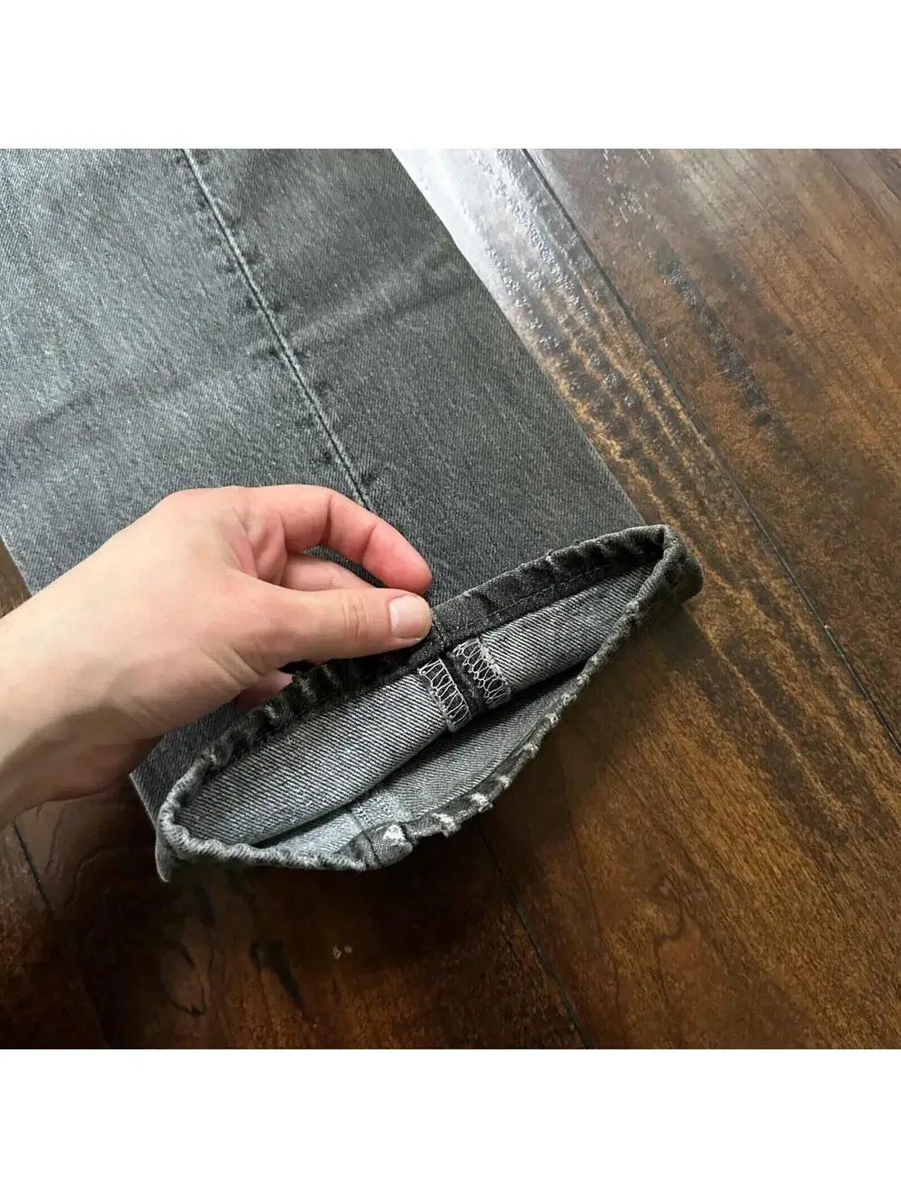 VTG 90s Levis 501 Button Fly 33x34 USA Tag Jeans Straight Wash Grey XX Act 30x32